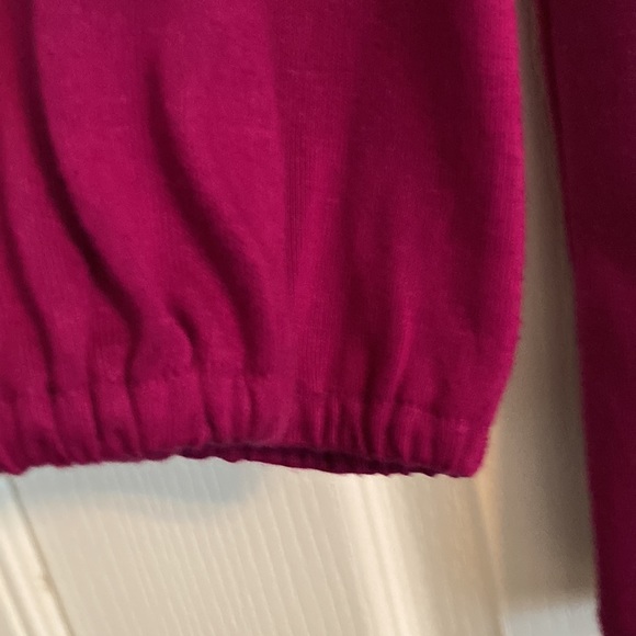 REMOVING Talbots Magenta Long Sleeve Tee - Picture 6 of 7